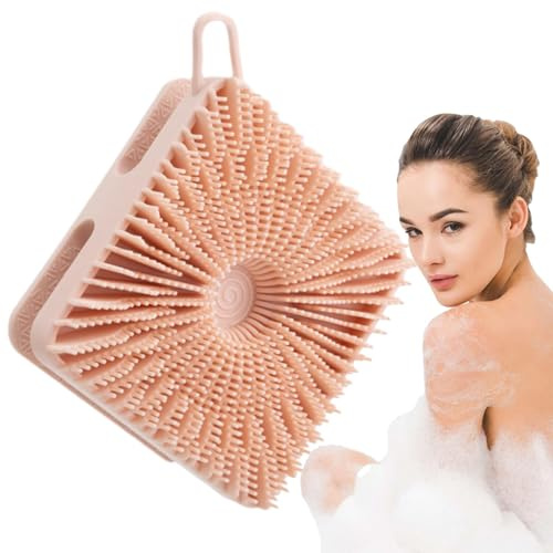 Body Scrubber Shampoo, Silikondusche Scrubber Silikon doppelseitiger | 2-in-1-Kopfhaut-Massagegerät Shampoo Pinsel, Peeling loofah, weiche Borsten für Kinder Frauen Männer
