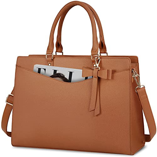 Dakuly Sac à main pour femme de travail sac PC 15,6 pouces imperméable grand sac à main pour université bureau d'affaires cuir PU sacs à bandoulière