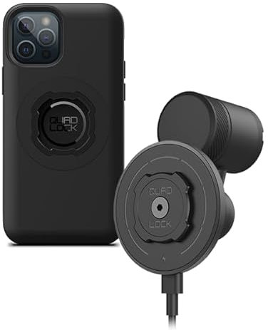 Quad Lock Vent Car Phone Holder Kit with MAG Wireless Charging Head V2 and MAG Phone Case for iPhone 12/12 Pro