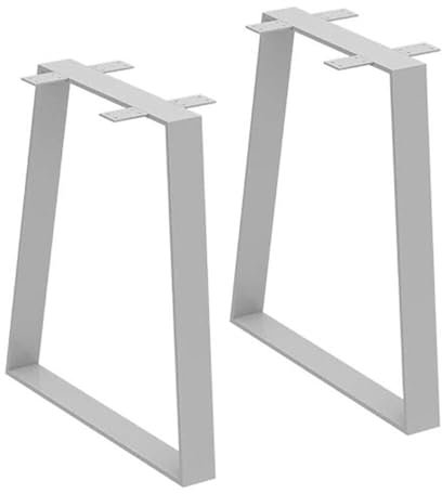Trapez-Tischbein-Set aus Metall, Landhausstil, Möbelbeine für Esstisch und Computertisch, 72 cm, Weiß