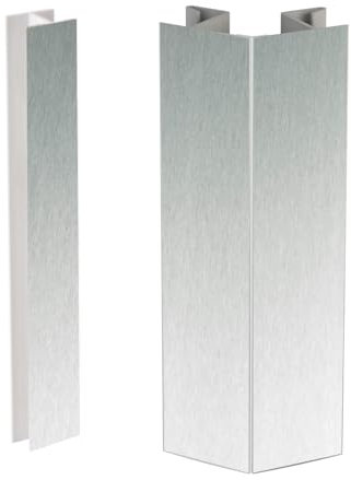 Evotrade Accessoires articulés pour socle de cuisine – jonction d'angle -90° +90° et jonction linéaire – Compatible avec socle de cuisine en PVC, épaisseur 12,5 mm, hauteur 100 mm, couleur aluminium