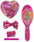 Accessori per capelli Barbie per bambine confezione a forma di cuore completa di 7 pezzi spazzola forcine elastici fermaglio