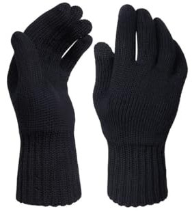 ANDER Merino Handschuhe Damen Winter - 100% Merinowolle Strickhandschuhe Damen - Warme und Elegant Winterhandschuhe - Einheitsgröße - Flexibles und Angenehm Anzufassendes Material