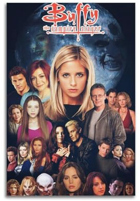 JYVDGGKKW Filmposter, Motiv: Buffy The Vampire Slayer, TV-Drama-Kunstposter, Druckposter, Wohnzimmer, Dekoration, 30 x 45 cm, ungerahmter Stil