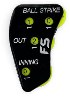 FieldSage Schiedsrichterindikator – Baseball Clicker Zähler – Softball Pitch Count Clicker mit 4 Zifferblättern – Ball und Strike Schiedsrichter-Klicker – Bälle, Schläge, Ausgänge und Innings Tracker