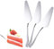 CANCYCC 3 Stück Kuchenschaufel, 23cm x 4.8cm Tortenschaufel Edelstahl, Poliert Tortenschaufel Kuchenmesser Mit Gezackten Kanten für Küche, Partys, Hochzeiten, Cake Server Stainless Steel