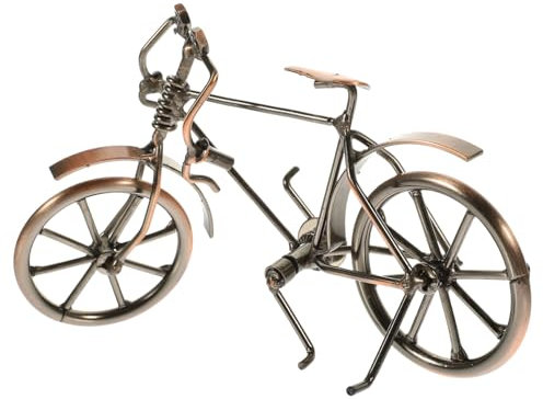 IMIKEYA Miniatur-Fahrrad-Modell Eisenrahmen Vintage Skulptur Metall Kunst Home Decor Stilvoll