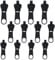 12 Stück Reißverschluss Reparatur Set, Reisverschluss-Zipper Ersatz, Abnehmbare Reißverschluss Zipper, Metall Reisverschluss-Reparaturset, Fix Reißverschluss Zieher, für Mantel, Koffer, Rucksäcke
