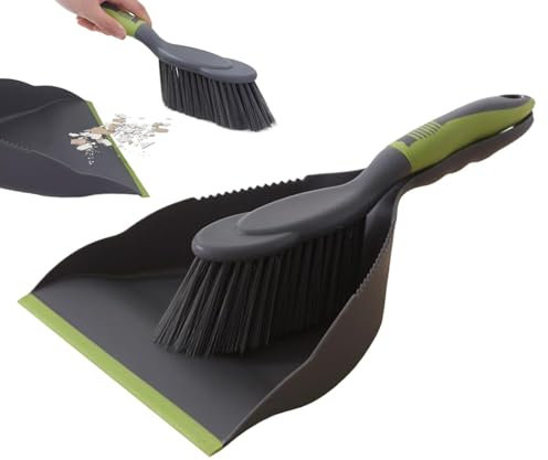 Besen und Schaumstoff-Set, Staubbesen, Reinigungsset für zu Hause | Kompakter Pinsel und Abfallfeder-Set, ideal für Zuhause, Bad, Küchentisch