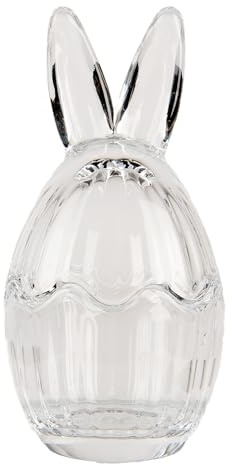 Clayre & Eef Glastopf Ei Ø 6x11 cm Transparant Glas