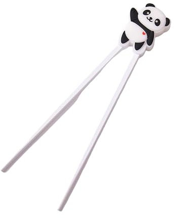 DWUENT Panda Chopsticks for Kids & Beginners - Reusable Non-Slip Training Chopsticks with Heat-Resistant Design for Sushi, Ramen & Asian Dishes (Black/White)