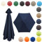 350CM/8 Baleines Auvent De Remplacement Pour Parasol De Jardin, Toile De Parasol Déporté, Housse De Rechange Pour Parasol D'extérieur, Polyester Anti UV 50+(Midnight,8 RIBS/350CM(11.5FT))