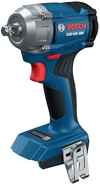 BOSCH GDS18V-350N Bürstenloser Schlagschrauber, 18 V, 1,2 cm, mittleres Drehmoment, 12,4 m, Abreißdrehmoment, 7,6 m langes Befestigungsdrehmoment, kompaktes Design (blankes Werkzeug)