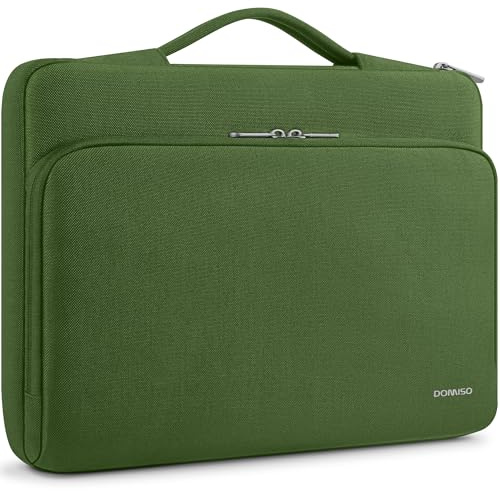 DOMISO 14 Zoll Laptoptasche mit Griff - Kompatibel mit MacBook Pro 14 Zoll & MacBook Air 13 Zoll M4/M3/M2/M1 Pro, Grün