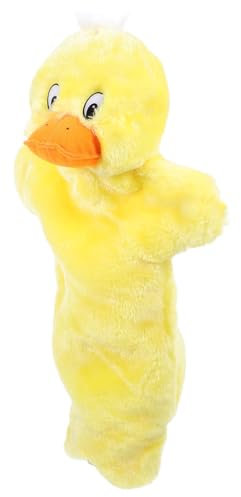Gogogmee Cartoon Ente Handpuppe aus Weichem Plüsch Interaktive Geschichtenerzählpuppe für Kreative Erzählungen und Geschichten