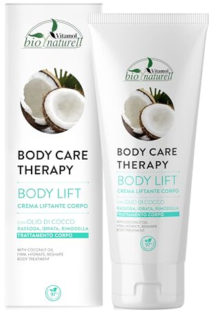Vitamol Body Lift – Straffende, straffende und feuchtigkeitsspendende Körpercreme mit Kokosöl – Anti-Aging-Lifting-Pflege für reife Haut – 200 ml