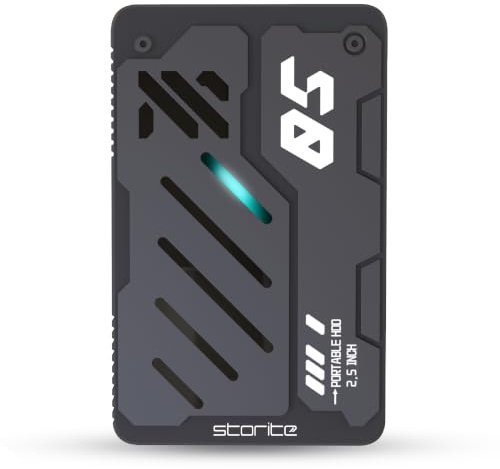 Storite Disco rigido esterno 500GB USB 3.0 portatile per gaming | Backup e archiviazione dati. Espansione dello spazio di archiviazione per giochi su laptop, PC, Mac e computer desktop.