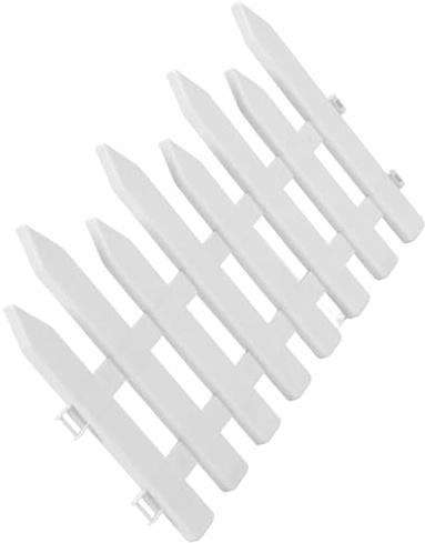 Kunststoffzaun Gartenbegrenzung aus PVC Weiß für Pflanzen