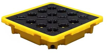 Stabile Modulare Fasspalette Für 1 Fass Aus Kunststoff – Mit Integrierter Auffangwanne Und Ablauf, 700 Kg Tragkraft, Perfekt Für Lager, Industrie Und Gefahrstofflagerung (66cm/26in)