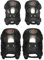 GES 4 PCS Motocicleta y bicicleta Adultos Acero al carbono ATV Motocross Codo Rodillera Shin Guard Pads Protector Kit Motocross Racing (Corto)