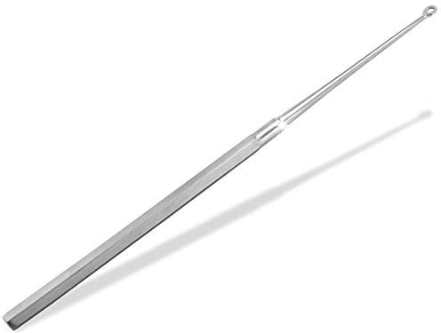 Ohrenreiniger aus Edelstahl zur Ohrenpflege Ohrenreinigung 13,5 cm mit runder Metallschlinge 2,5 mm