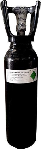 Botella 5 Litros cargada con Gas Nitrogeno seco (N2) comprimido con tulipa