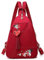 Jywmsc Femmes élégant Nylon Poids Léger Sac à Dos Sac d'épaule De Plein Air Sac de Poitrine（03 Rouge）