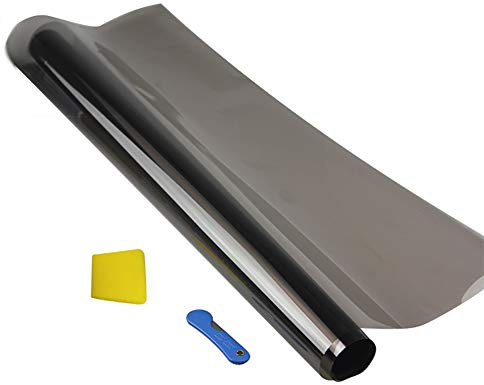 dragonaur schwarze Autofenster-Tönungsfolie Auto Glas Aufkleber Privatsphäre Solarfolie Statisch Verdunklung Fensterfolie für Auto Home Office 35%