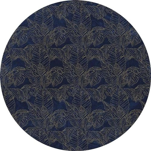 Komar D1-058 Dot Papier peint photo non tissé auto-adhésif et rond Noir/bleu