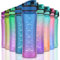 KITART 450ml Kids Sports Water Bottles for School with Chug Lid (Blue Purple)