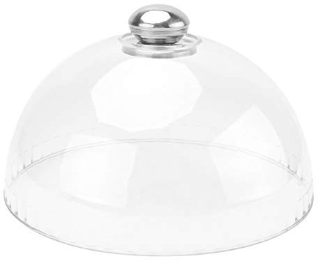 Tomaibaby Acrylic Cake Dome, 16cm Plastic Cake Stand Cover Dome Lid with Stainless Steel Handle, Food Tent Cover Dome Food Screen Protector Cake Stand Cover for Home Restaurant