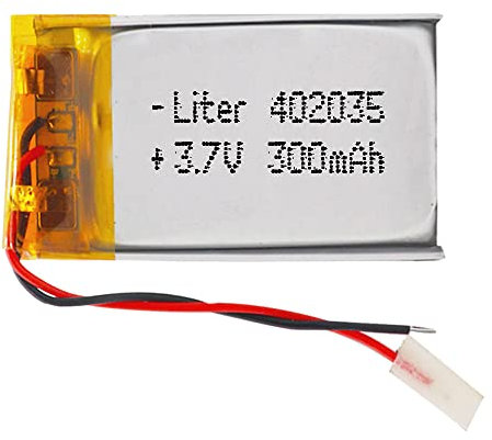 Batterie 402035 LiPo 3.7V 300mAh 1.11Wh 1S 5C Liter Energy Battery pour l'électronique Rechargeable Téléphone Portable Smartwatch GPS - Ne Convient Pas à la Radiocommande 37x20x4mm (300mAh|402035)