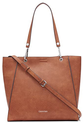 Calvin Klein Damen Reyna North/South Tote, Karamell-Kombi
