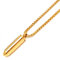 Schmuck-Checker Bullet-Anhänger aus Edelstahl in silber gold schwarz mit Geheimfach Notkapsel Munition Patrone Halskette Herren Geschenk (Gold)