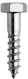 DOJA Barcelona | Vis Tirefond M8x30mm |Lot de 50 Vis Acier Zinguée à Tête Hexagonale | Pour Visserie Bois, Support Poteau, Cheville, Panneau, Portillon