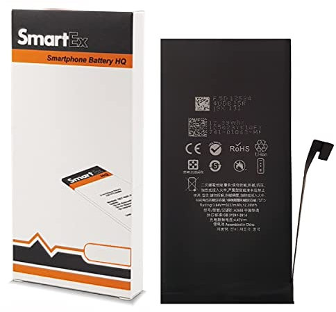 Smartex® Replacement Battery compatible with iPhone 13 | Capacity 3227 mAh | Battery without Charge Cycles | 24 Months Guarantee