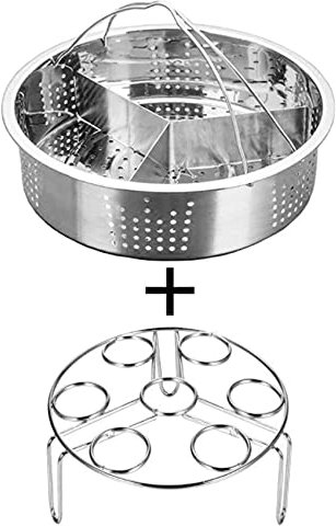 rahl 3 unids/set olla a presión accesorios vapor cesta huevo vaporera rack, divisor para cocina