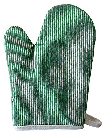Guantes de horno, resistentes al calor, guantes de alta temperatura, algodón, guantes gruesos para horno de microondas, guantes de aislamiento térmico, guantes de horno, verde, 26 x 19 cm