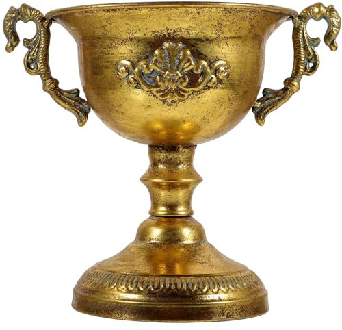 SEWACC Hochzeitsdeko Metall Urnenvase Vintage Trompete Urnenvase Shabby Chic Blumentöpfe Hochzeitsblumen Arrangement Vase Antik French Country Bucket Hochzeitsdekoration