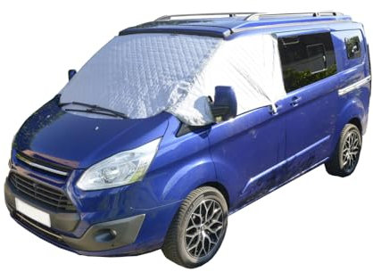 UK Custom Covers To Fit Ford Transit Custom (2013 Onwards) Thermal Windscreen Wrap Cover Grey - TSW909GREY