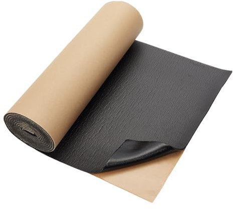 BENECREAT 200x30 cm Rouleau de Mousse Auto Adhésive, 3 mm D'épaisseur Noire Feuille de Mousse Éponge EVA pour Remplissage des Espaces, Coussin de Protection, Cosplay Costume