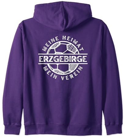 Fussball Kicken Verein Erzgebirge Fan Heimat Aue Lila Kapuzenjacke