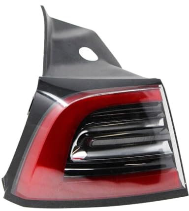 BEPHON Set Rückleuchten für Anhänger für Tesl&a für Modell 3 Y 2021-2023 1502086-00-D Autoscheinwerfer Montage links außen Rücklicht Bremslicht Lampe schwarz rot Kunststoff