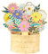 scicent Geburtstagskarte Pop Up Karte 3D Geburtstagskarte mit Blumenstrauß Blumenkarte mit Umschlag und Blumen für Frau Freundin Mama Grußkarten zum Geburtstag Danke Jahrestag Muttertag - 29906