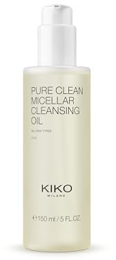KIKO Milano Pure Clean Micellar Cleansing Oil, Olio Micellare Struccante E Detergente Per Il Viso