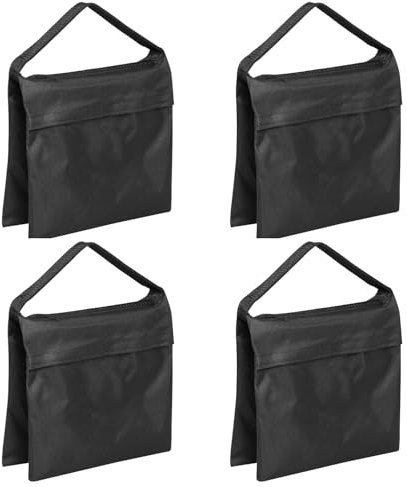 Takelablaze Sandbag Photography Weight Bags Saddlebag for Backdrop Stand, Light Stand, Photo Tripod, Weight Bag for Canopy, Pop up Tent, Umbrella Base, Fishing Chair, Picnic Table, 4Pcs Black