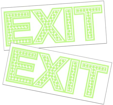 HOMSFOU 2 Blätter Aufkleber Exportieren Zeichen Ausgangswarnaufkleber Selbstklebender Ausgangsaufkleber Notausgangsschild Ire Ausgangsbeschilderung Ausgangsschilder Das Haustier