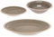 Set 18 pzs vajilla gres gris borde colección VESSIA