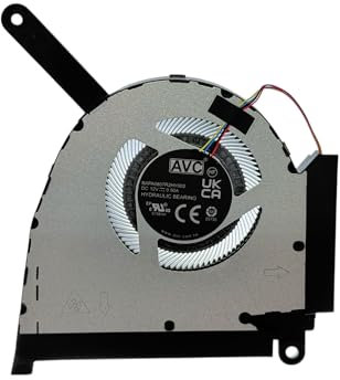 VoltaGuru Ventilador de refrigeración de CPU compatible para Asus TUF Dash F15 FX517ZR, FX517ZM, FX517ZW, NP: BAPA0807R2HY003, 13NR0990T01011, 13NR0990T01021, DQ5DC18G002, DFSCSCSC. L42P00 6593U