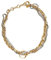 Skcess Damen Halskette, Kupfer Kette Damen Gold Geometrischer Typ Zirkonia Weiß Ketten Halsketten 38.2cm